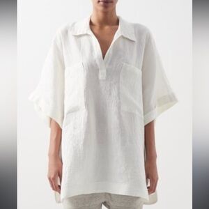 Raey Patch Pocket Linen Smock Top